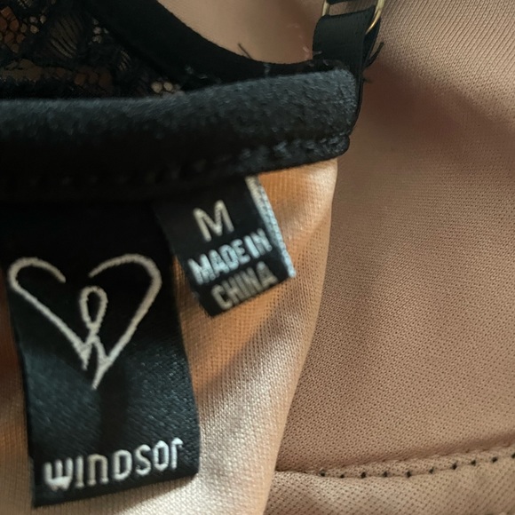 Windsor Lacey Top Mini Dress Bustier Style Medium, Measurements added to pics! - Picture 2 of 9